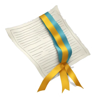documents with ribbons sticker