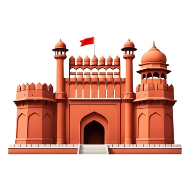 Red fort  sticker