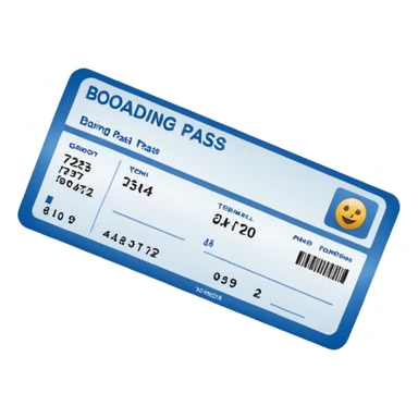 boarding pass sticker