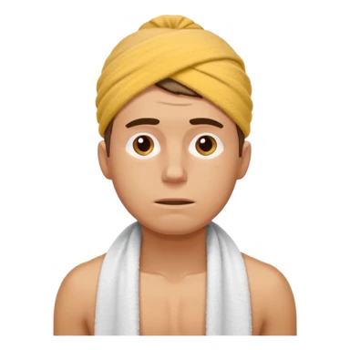 young tired man after training sticker