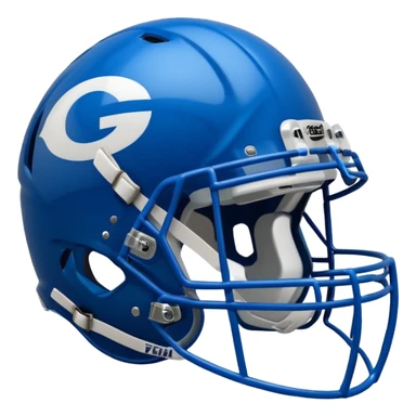 College football player helmet in blue color sticker