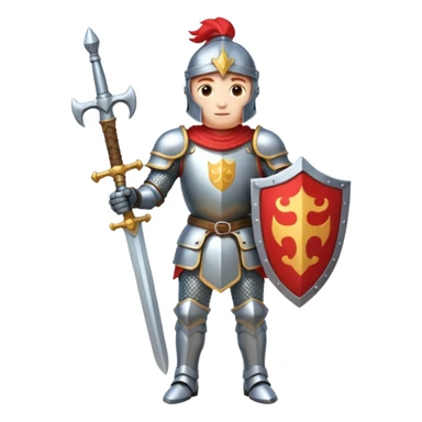 brave knight full body sticker