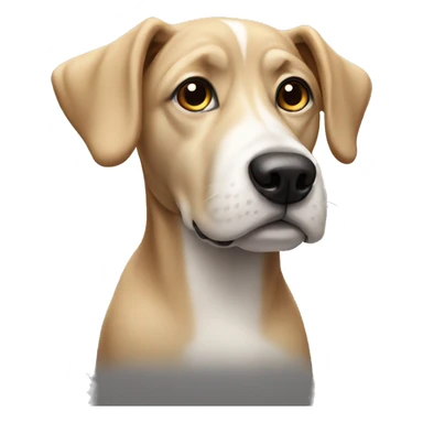 realistic dog staring at viewer sticker