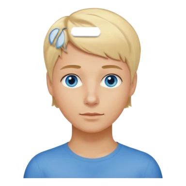 short blond hair blue eyes 5ft 9 140lbs Italian sticker