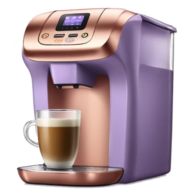 Realistic lavender and rose gold keurig coffee machine. sticker
