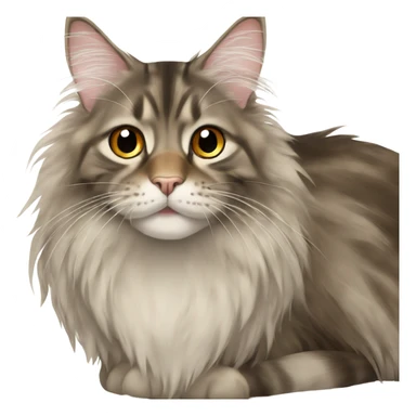 Maine Coon with small eyes sticker