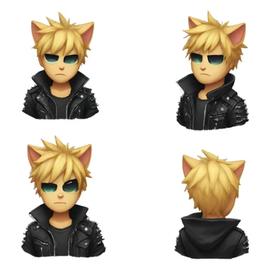 Edgy Punk Catboy sticker