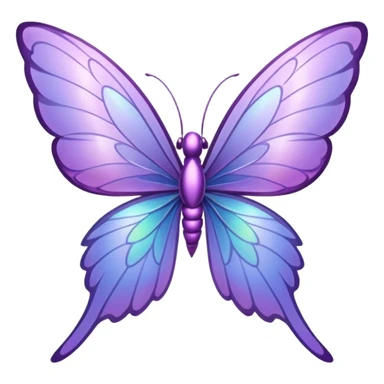 Lilac wings of a fairy sticker