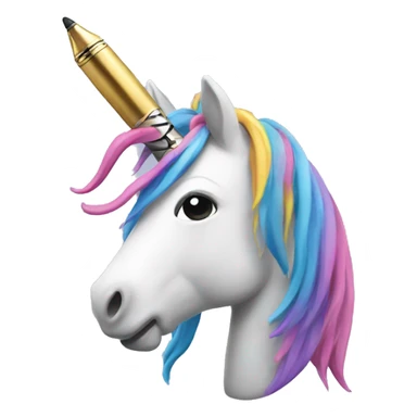 Pen with a unicorn sticker