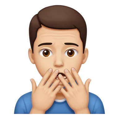 nervously bitting finger nails sticker