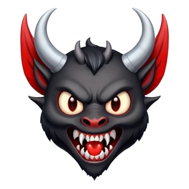 animal with horns and vampire wings sticker
