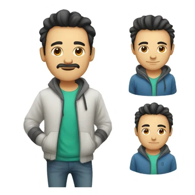 a man and a pandaa sticker