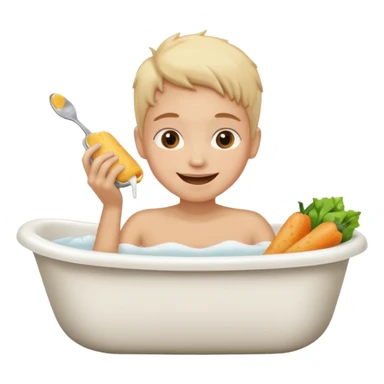 bath, food, play sticker