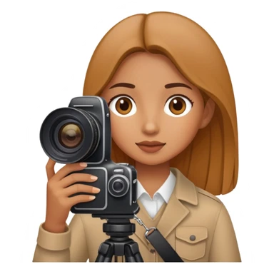 girl working with camera sticker