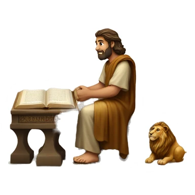 Bible david in the lions de sticker