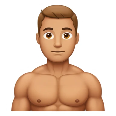 Man with huge body sticker