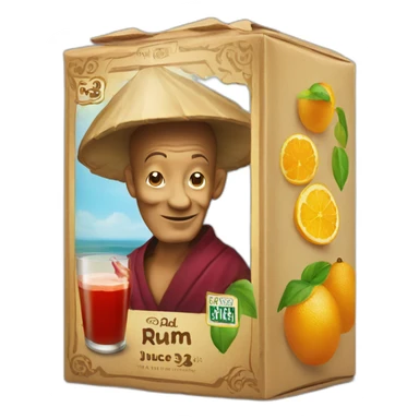 old monk rum juice box sticker