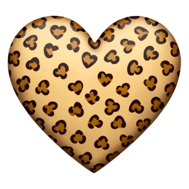 Create leopard print emojis love heart  sticker