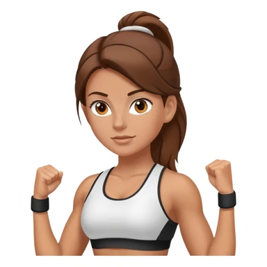 White Girl with brown hair at gym  sticker