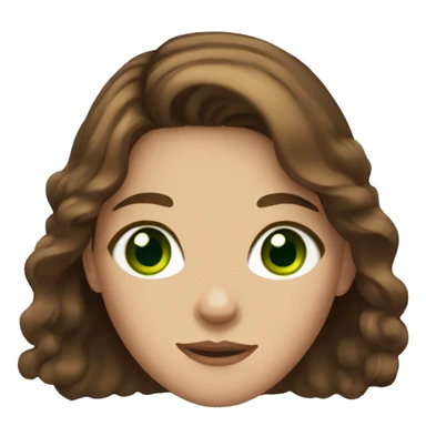 brown haired girl with green eyes and freckles sticker