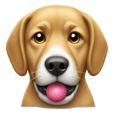 Dog with tennis ball sticker