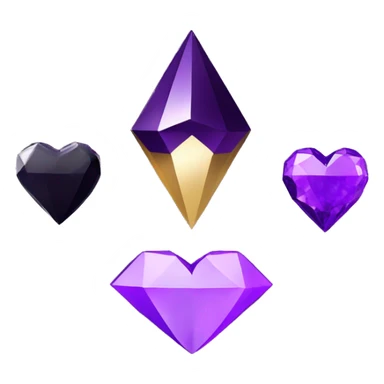 ￼ Black heart with purple diamonds On the side￼ sticker
