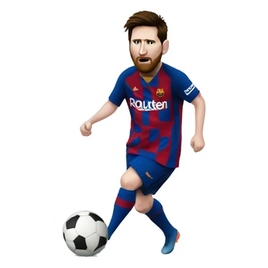 Messi with swollen ankle sticker