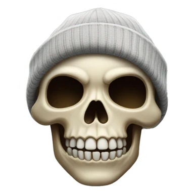 skull wearing beanie sticker
