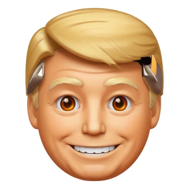 A Telegram emoji style of trump sticker