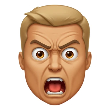 rude man screaming sticker