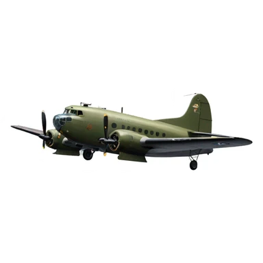 Douglas C-47 Skytrain airplane sticker
