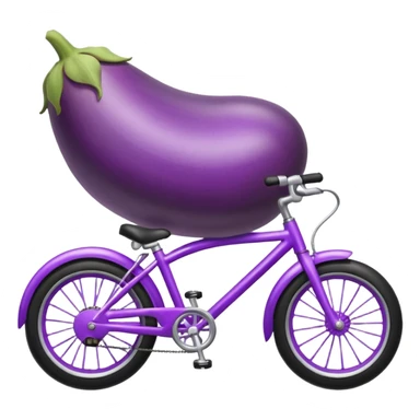 Egg plant on a Bike  sticker