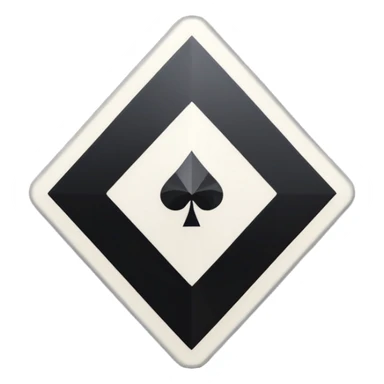 3d diamond shape matte black. diamond shape like on a playing card sticker