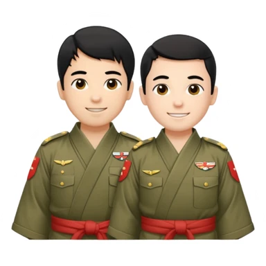 two brothers and two different sides of the world fighting, but still being in brotherly love. No one is an exchange student sticker