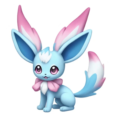 Kawaii Sylveon-Glaceon Full Body sticker
