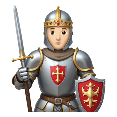 Knight with king Baldwin IV mask sticker