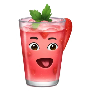 strawberry soda sticker