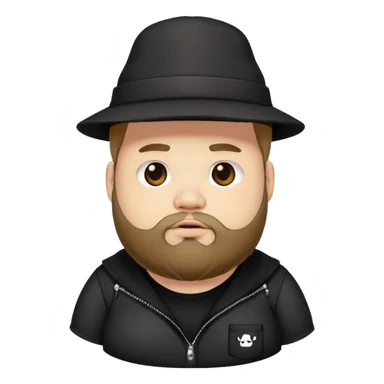 fat emo guy in hat with beard emo outfit sticker