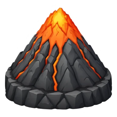Create a volcano with its eyes tightly shut sticker