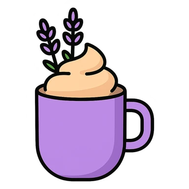 lavender mocha, cute and inviting sticker