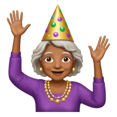 Old lady hands up raise the roof dancing  like she doesn’t care  sticker