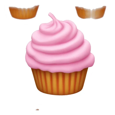 Light Pink pumpkin cupcake sticker