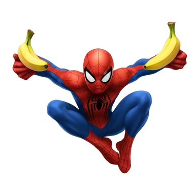 Spider man qui mange des banane  sticker