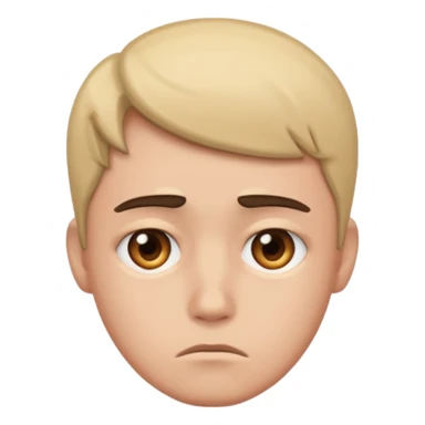 Sad but awkward face sticker