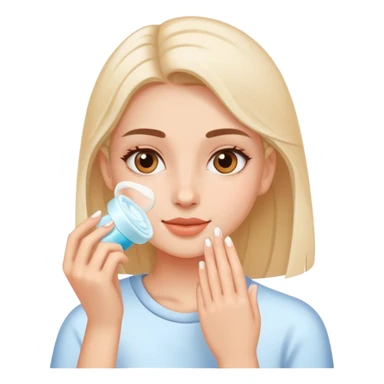 Girl doing skin care  sticker