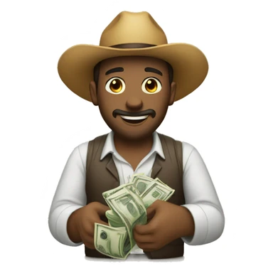 hombre con dinero sticker