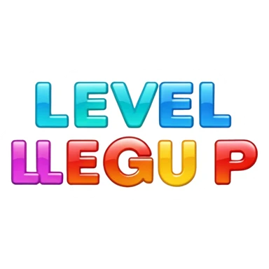 A sticker saying level up  sticker