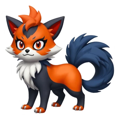 Furfrou-Litten-Absol-Zorua-Sprigatito-fusion, full body sticker