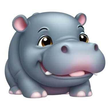cute baby hippo  sticker