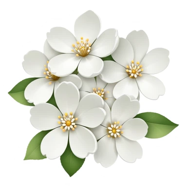 White blossoms  sticker